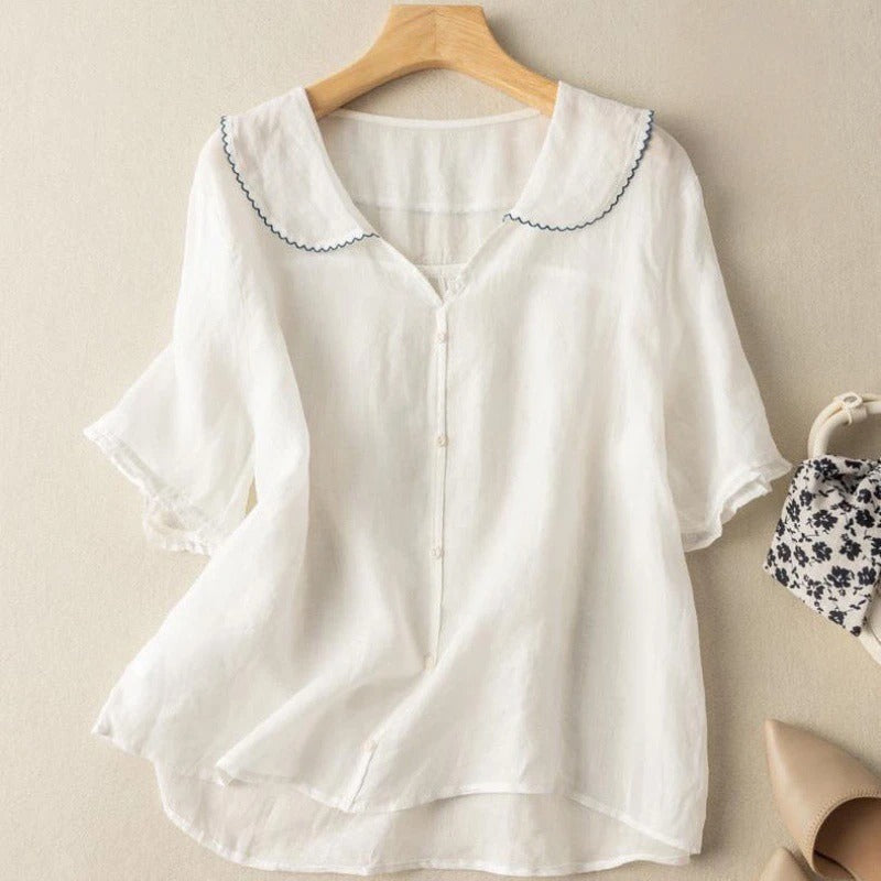 Isaline Linen Blouse