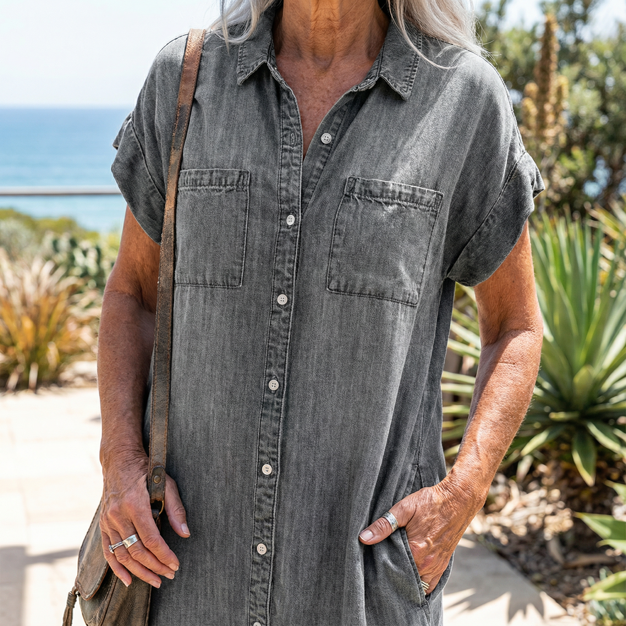 Charlotte Casual Denim Print Dress