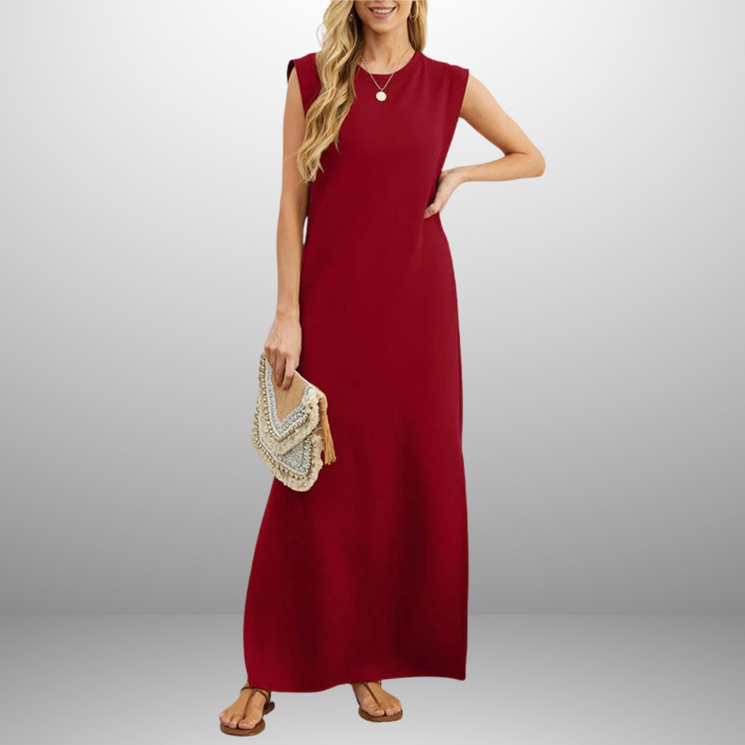 Lyra Long Flowing Wrinkle-Free Dress