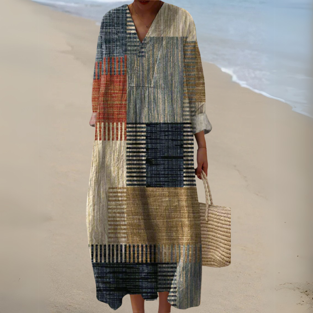 Maren Patchwork Maxi Dress