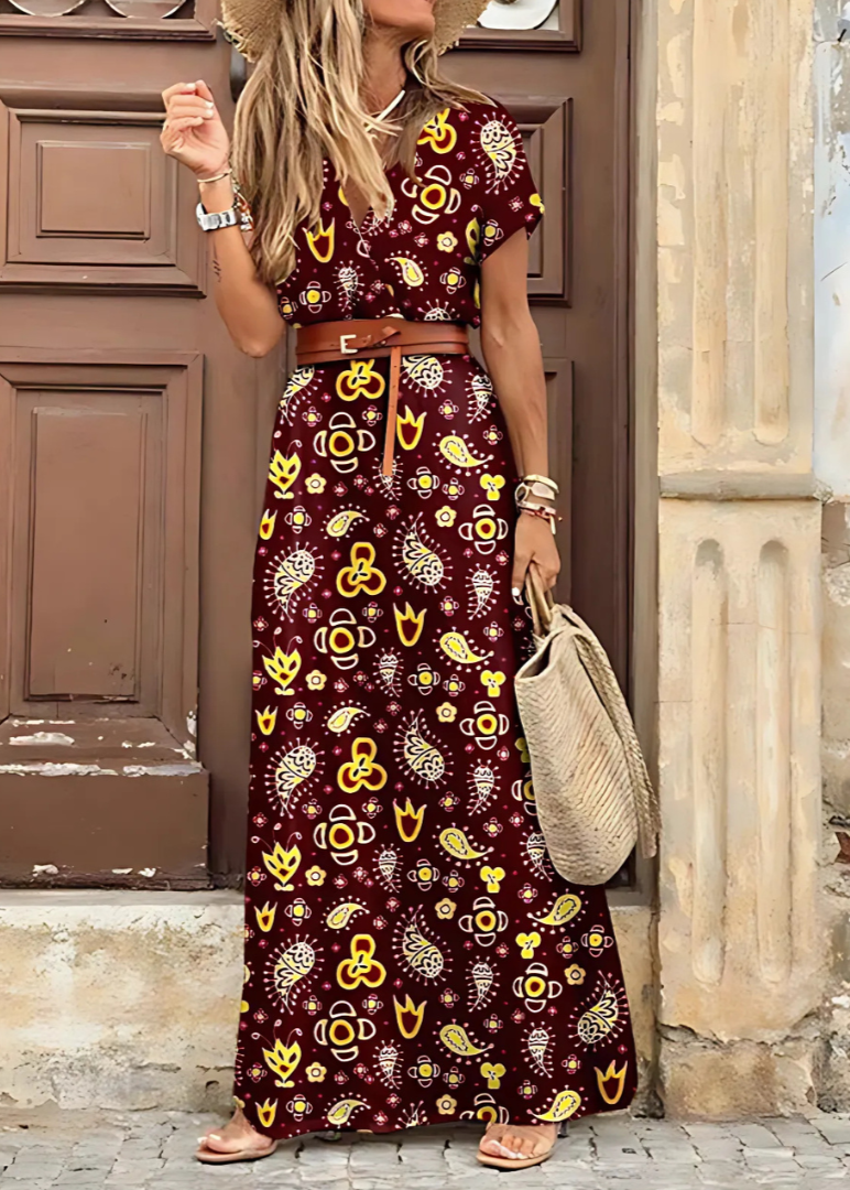Zaria Elegant Bohemian Maxi Dress
