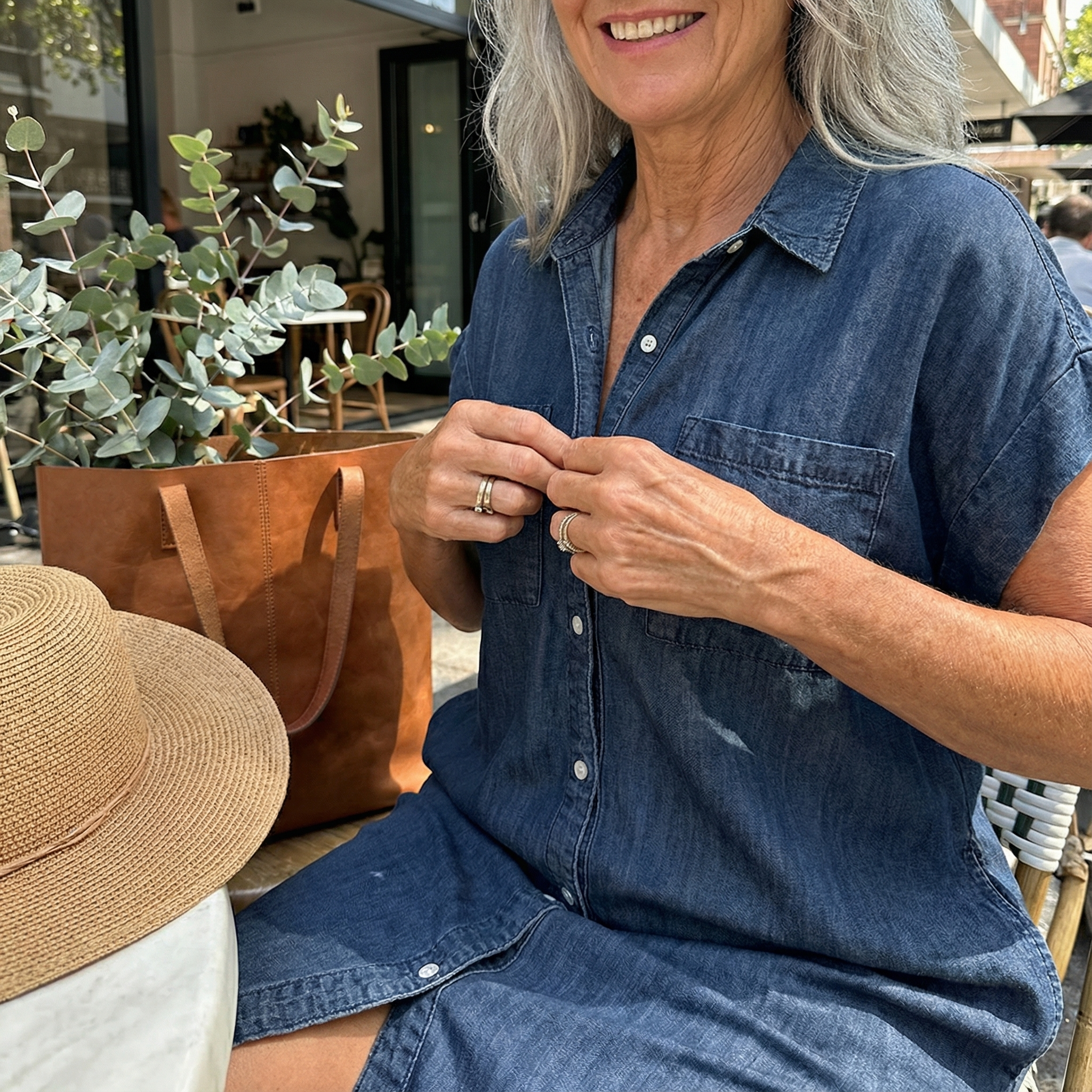 Charlotte Casual Denim Print Dress