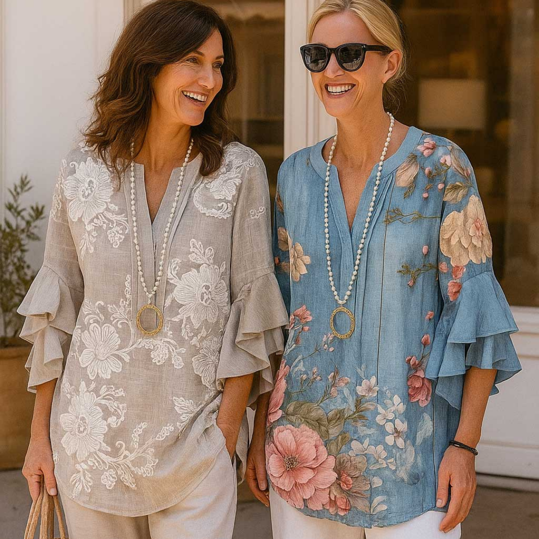 Flora Vintage Floral Blouse