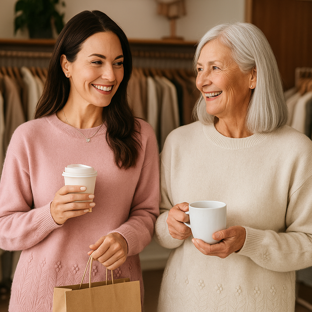 Alma Scandinavian Floral Knit Sweater