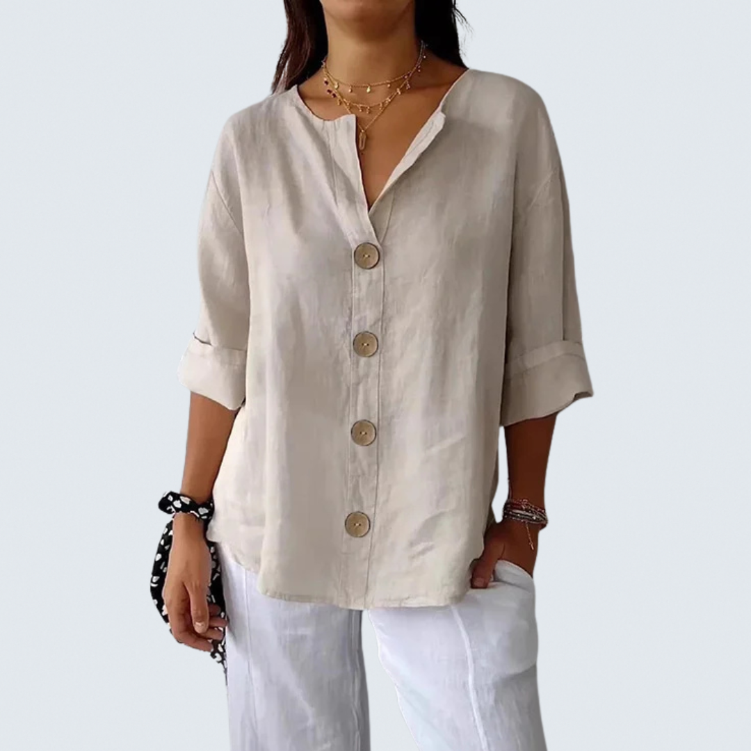 Noa Relaxed Linen Blouse