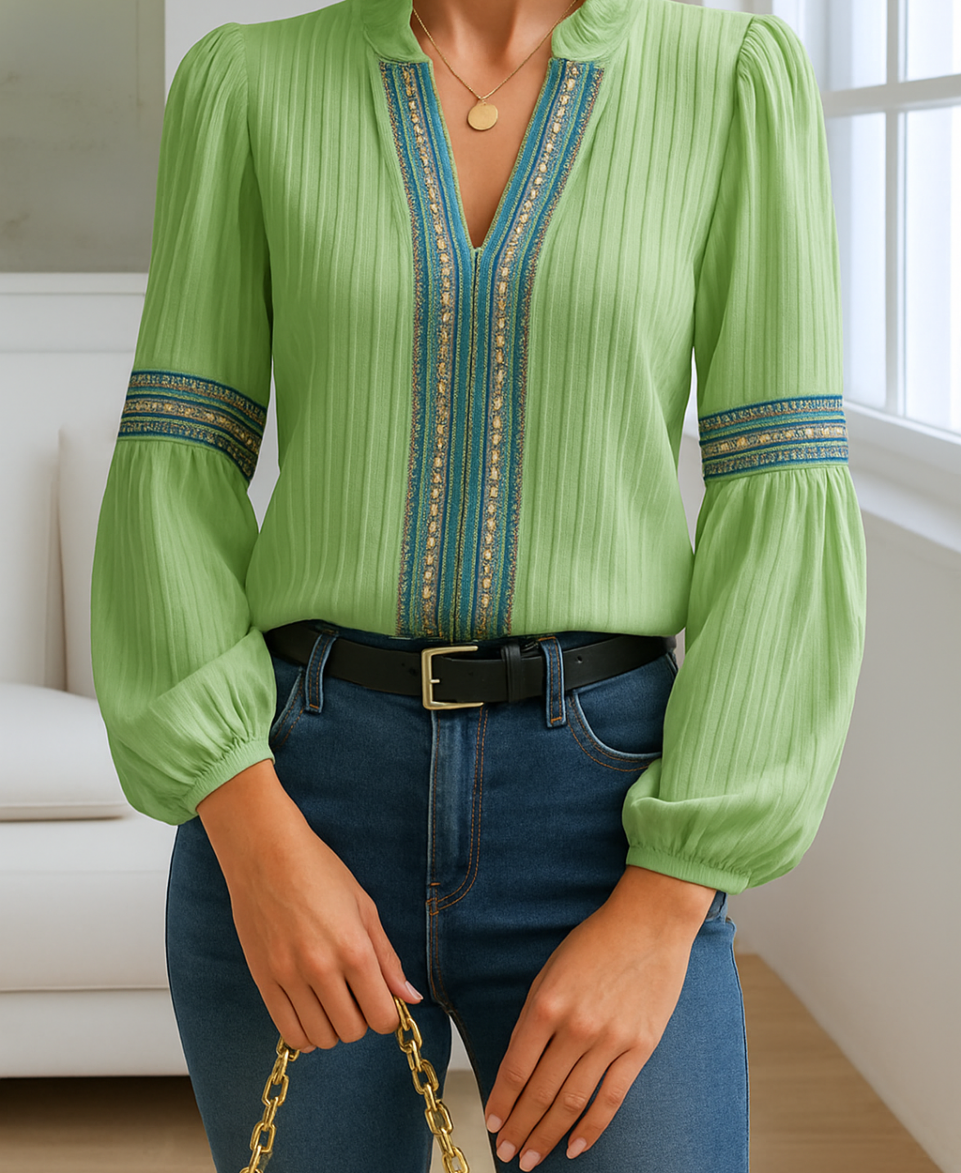 Elara V-Neck Blouse