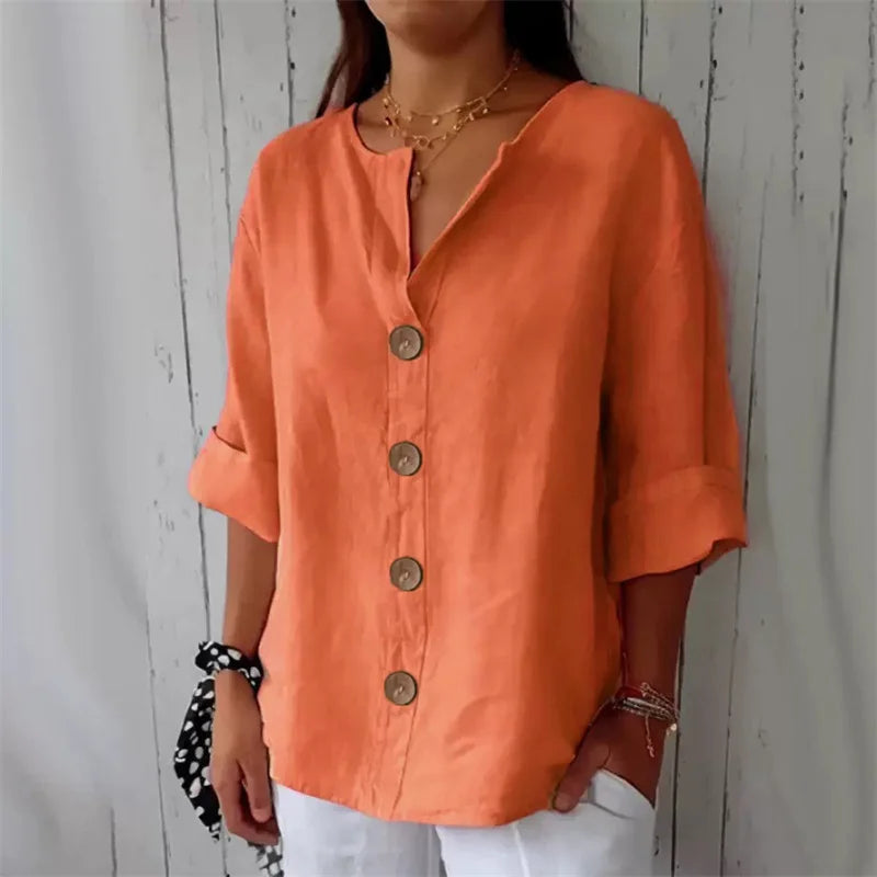 Noa Relaxed Linen Blouse