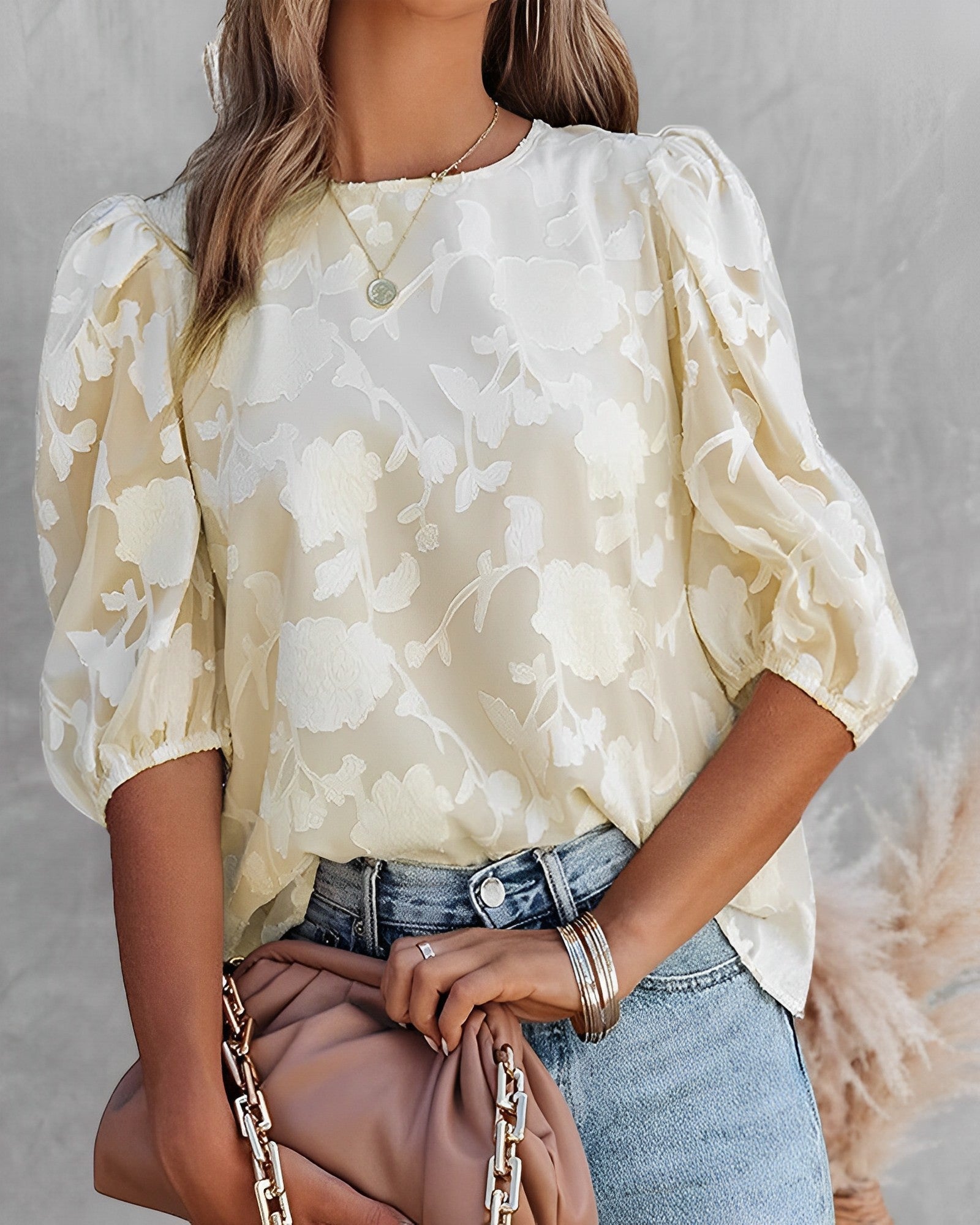 Elodie Puff-Sleeve Blouse