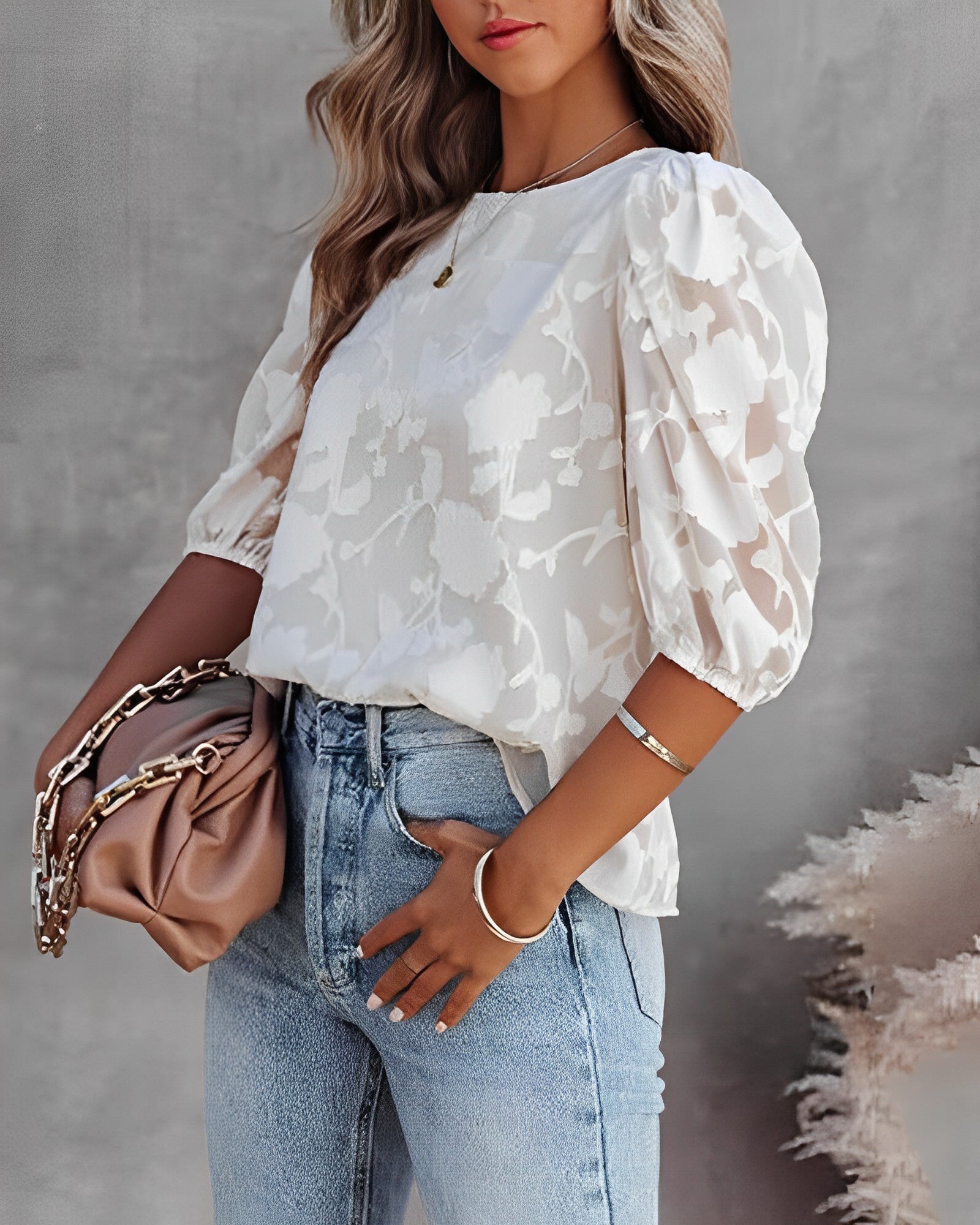Elodie Puff-Sleeve Blouse