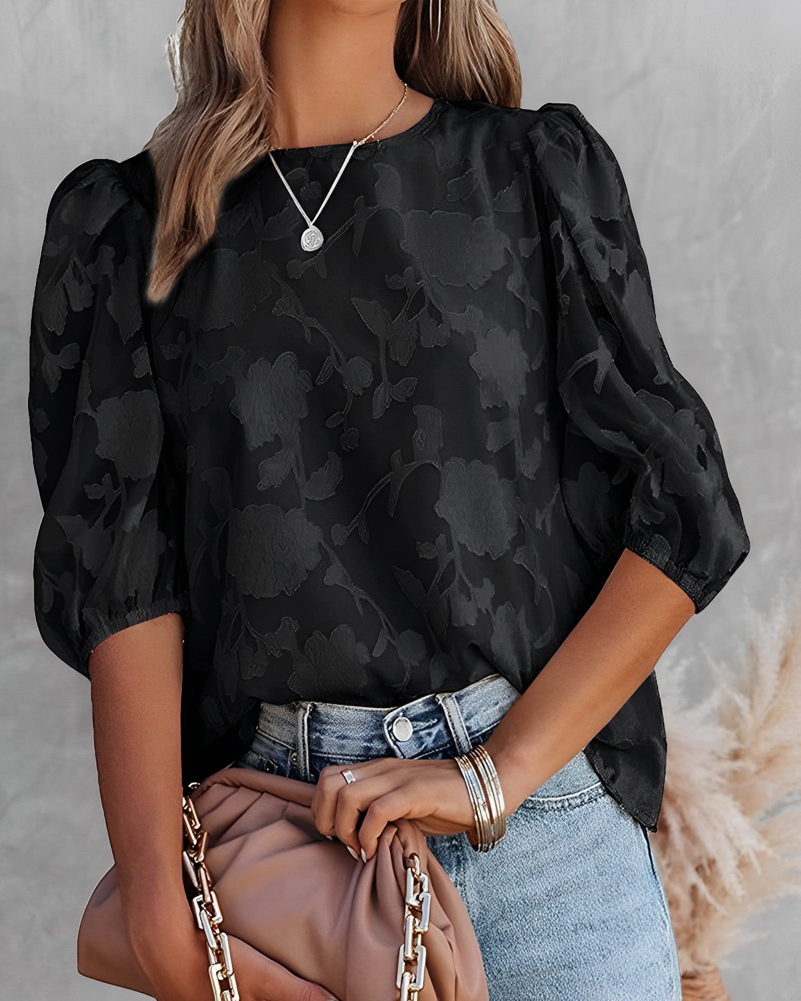 Elodie Puff-Sleeve Blouse