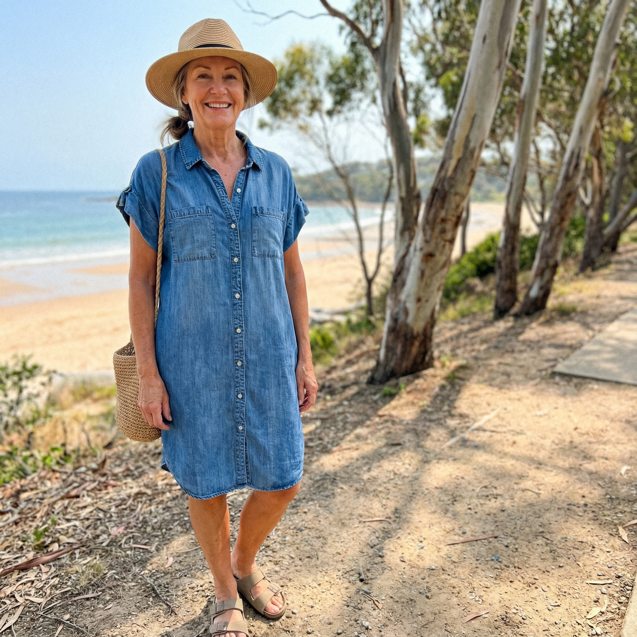 Charlotte Casual Denim Print Dress