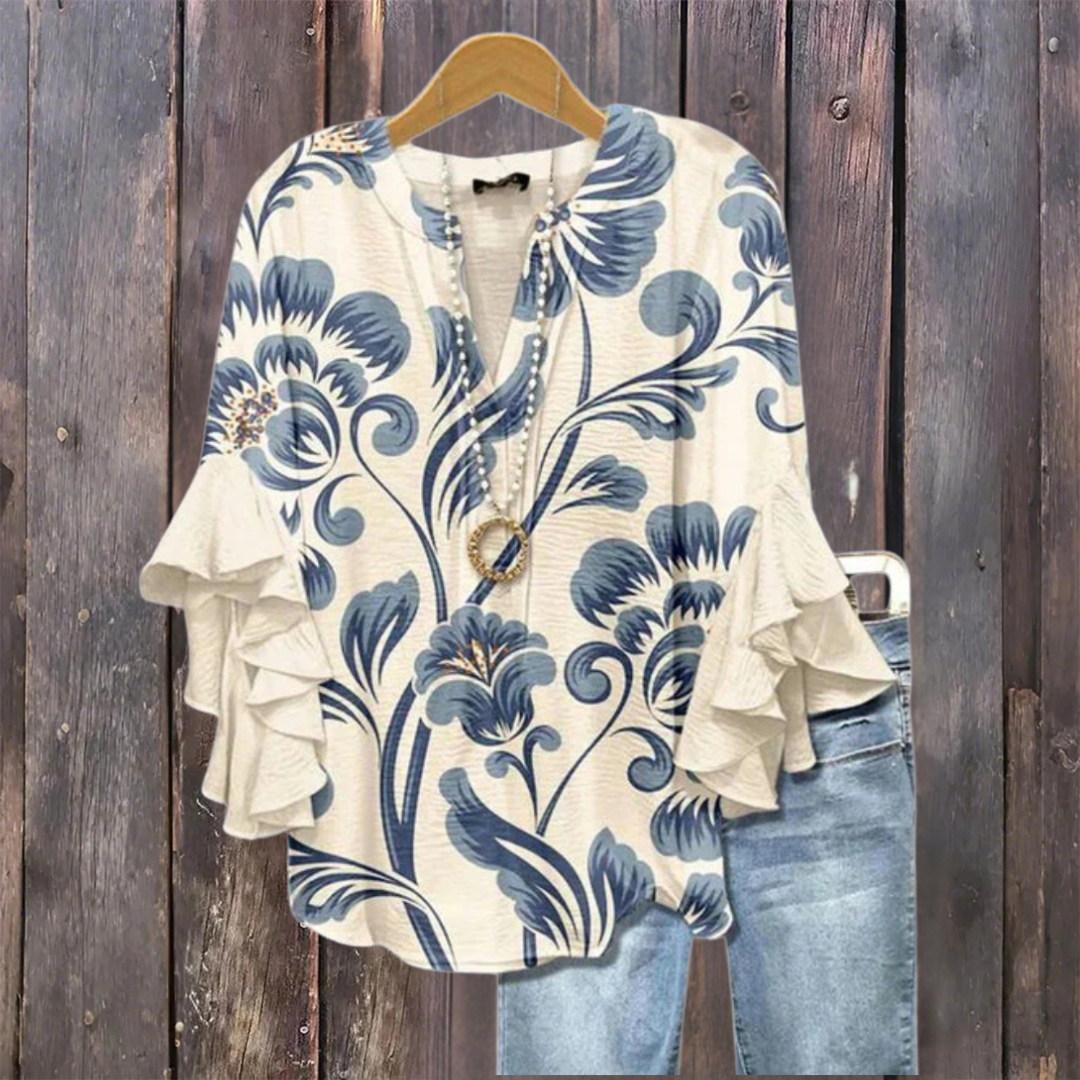 Flora Vintage Floral Blouse
