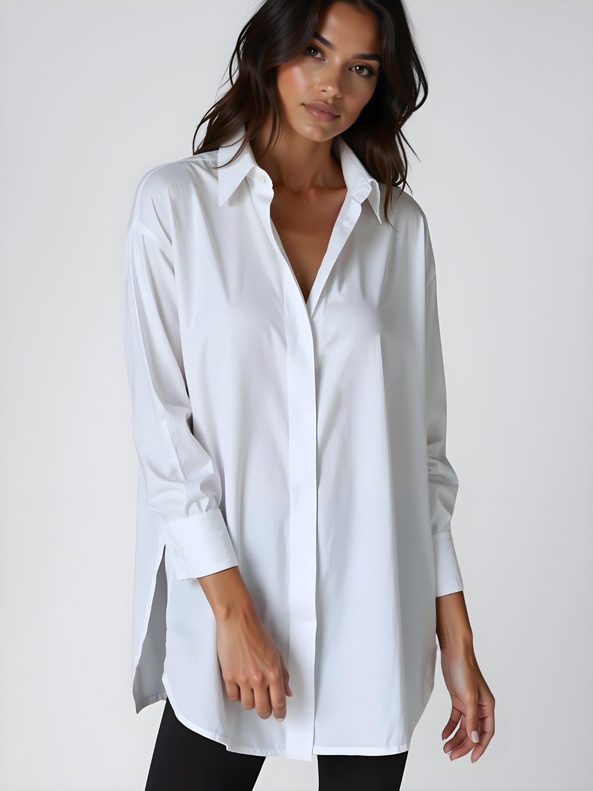 Layla Oversized Lapel Shirt Dress