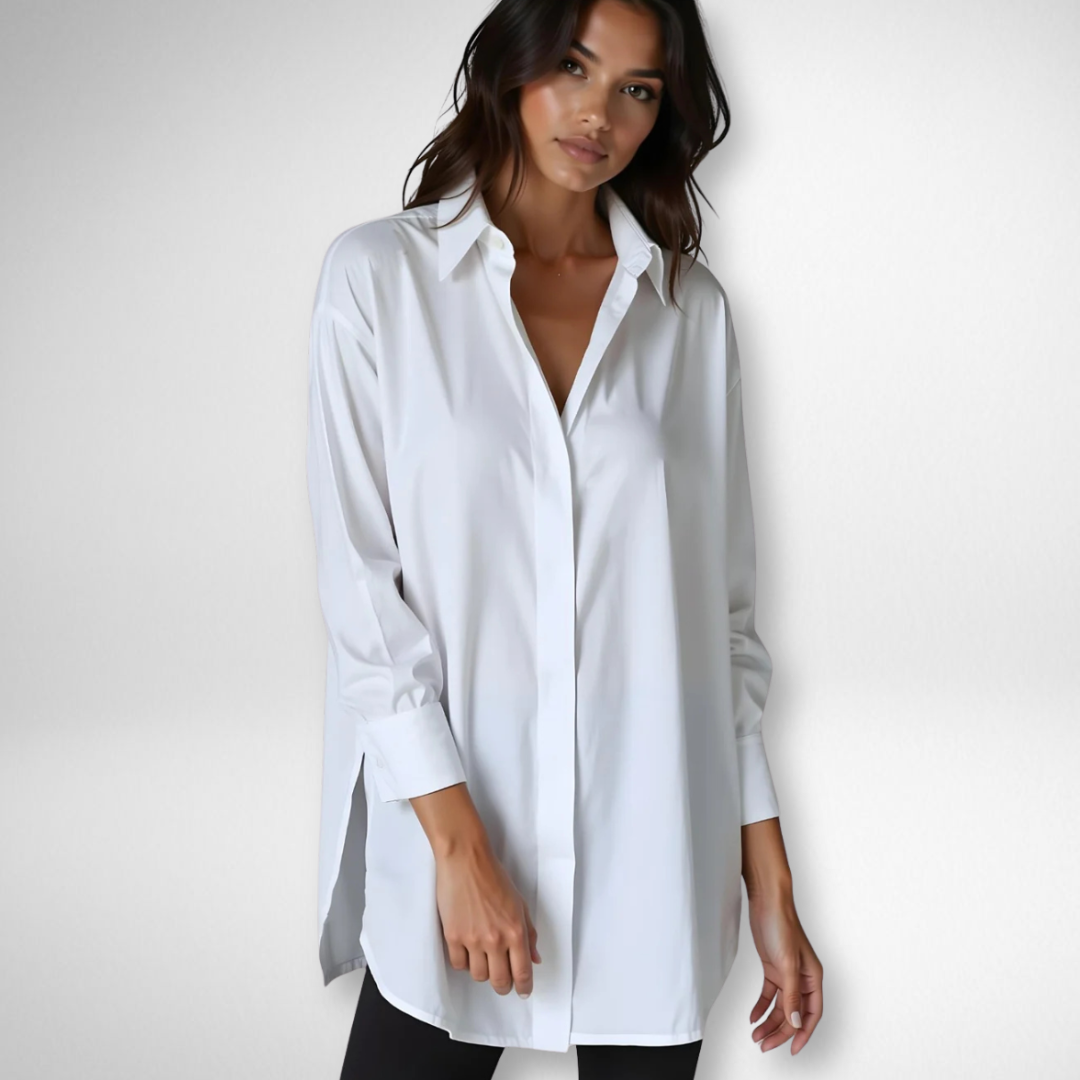Layla Oversized Lapel Shirt Dress