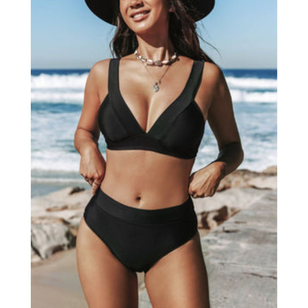 Sonia Solid High Waist Swimsuit