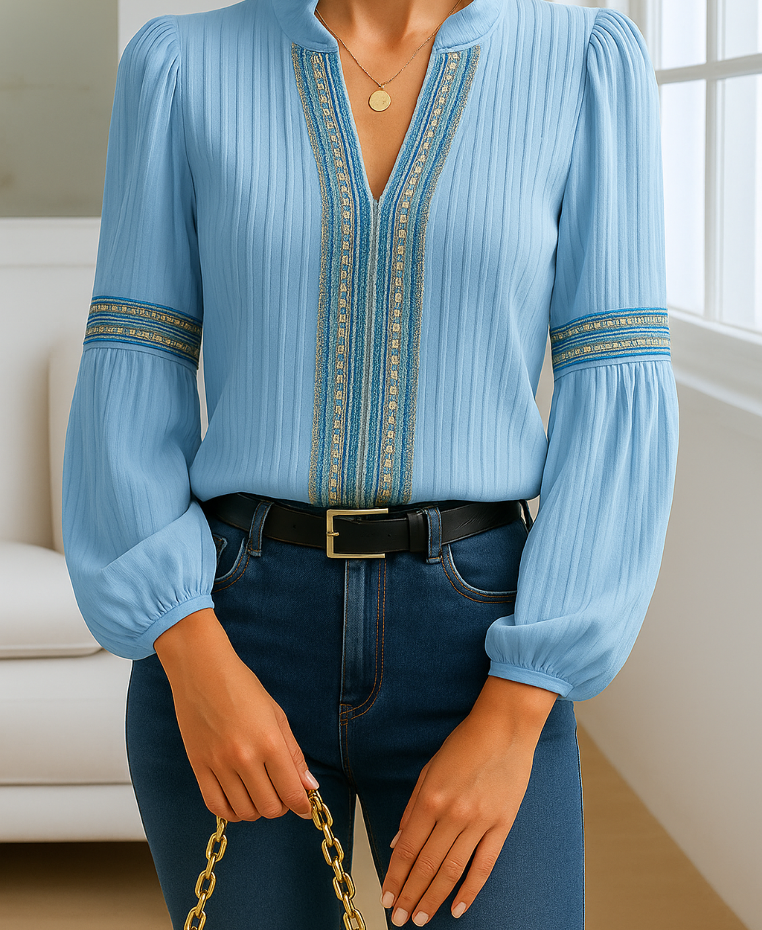 Elara V-Neck Blouse