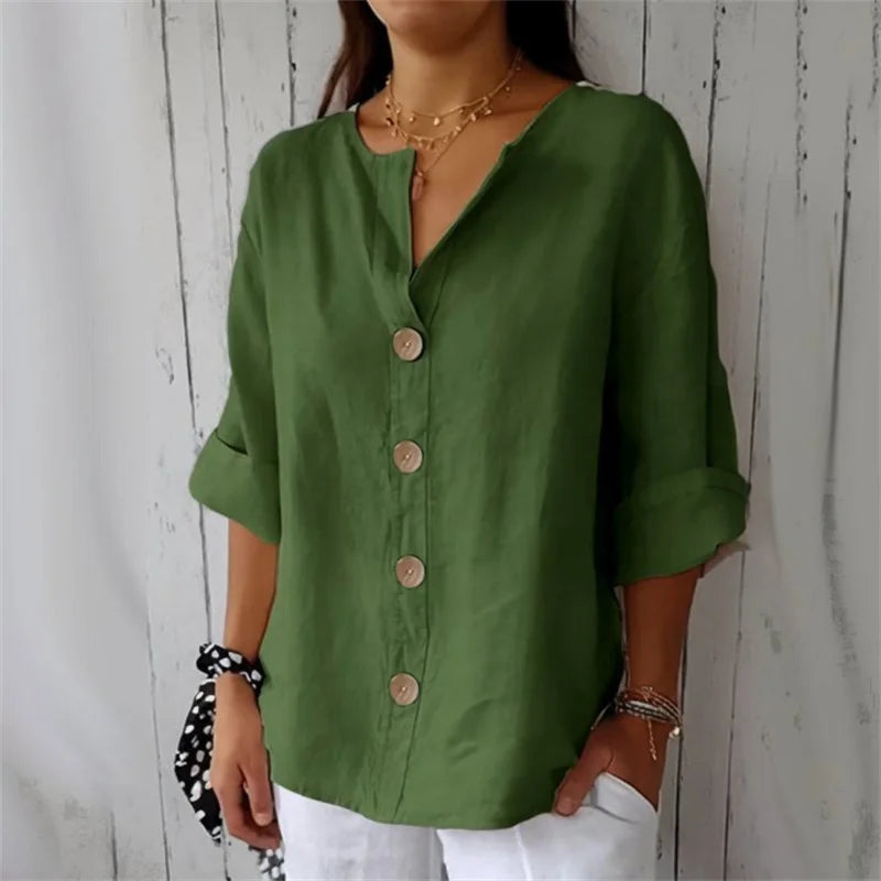 Noa Relaxed Linen Blouse