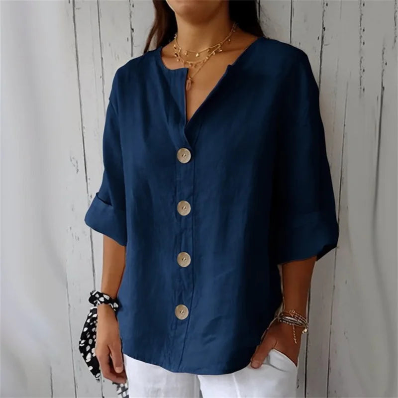 Noa Relaxed Linen Blouse