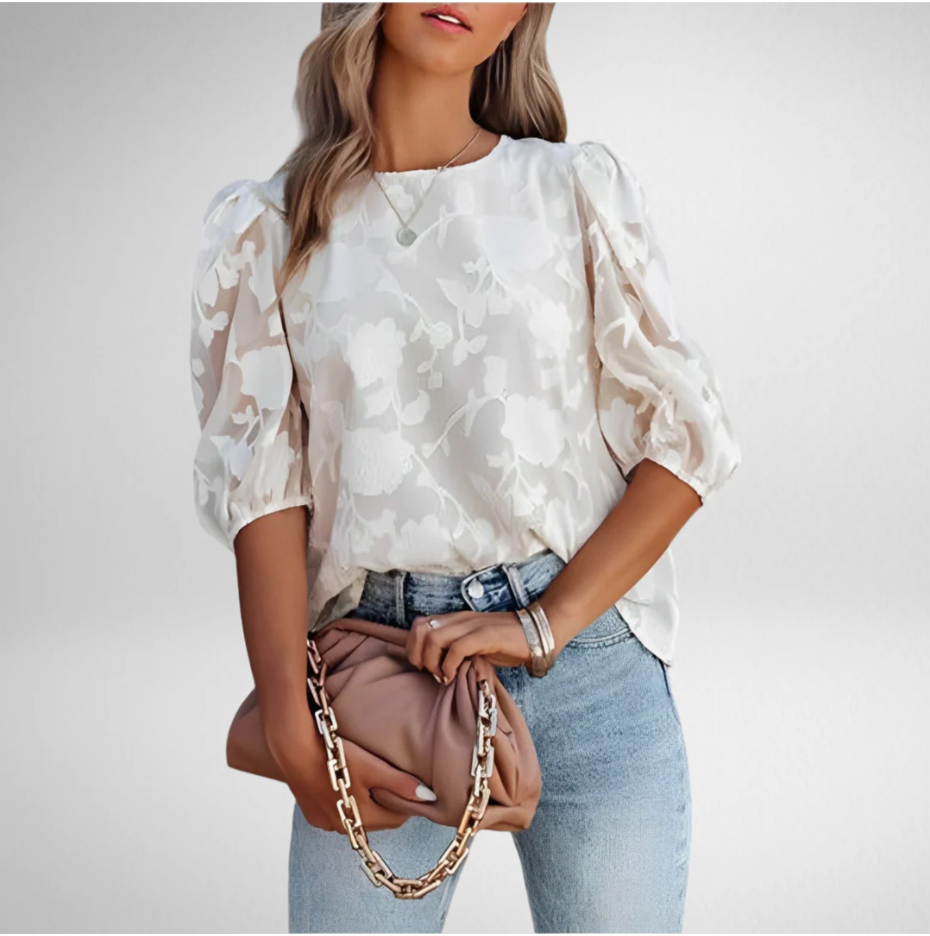 Elodie Puff-Sleeve Blouse