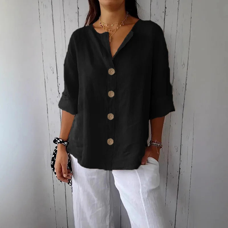 Noa Relaxed Linen Blouse