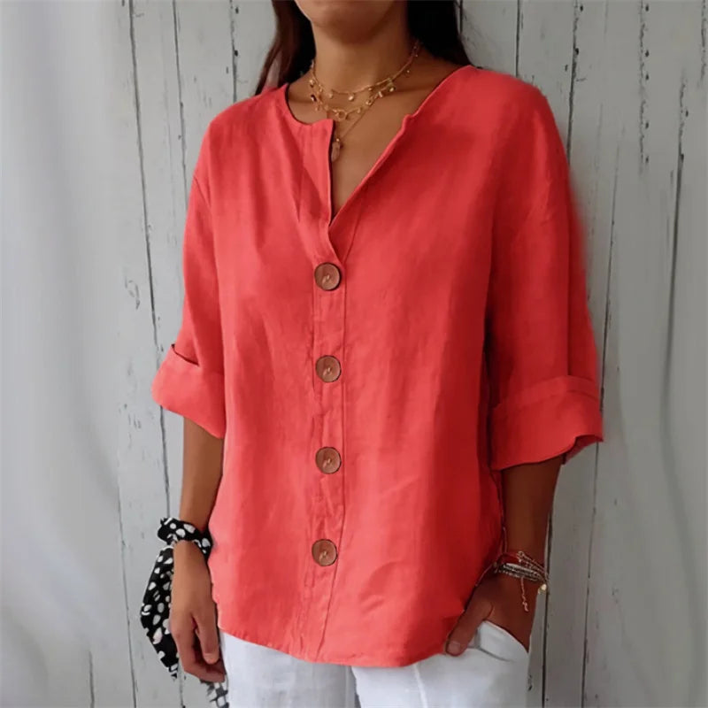 Noa Relaxed Linen Blouse